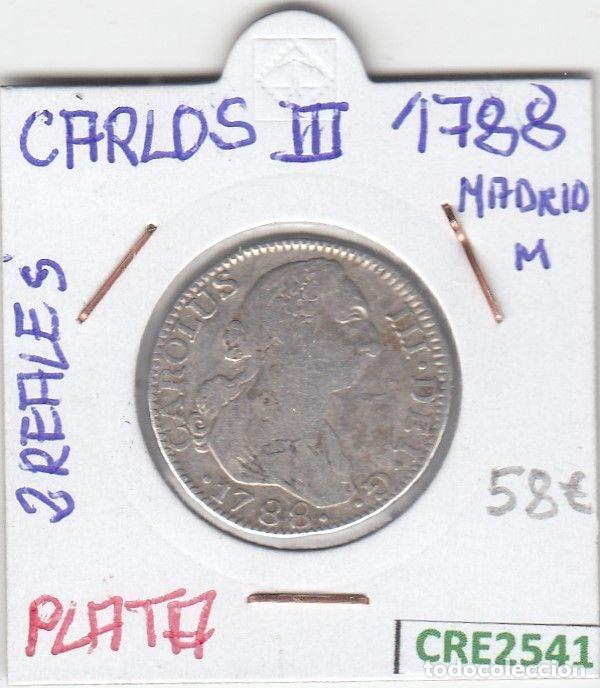 Coins of Spain: CRE2541 MONEDA ESPA&Ntilde;A 2 REALES MADRID CARLOS III 1788