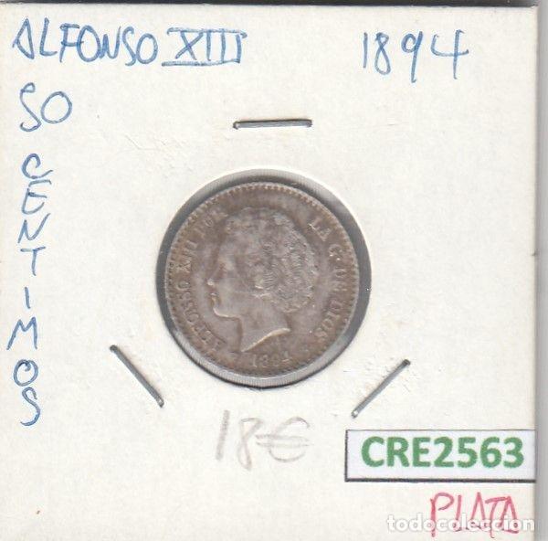 Coins of Spain: CRE2563 MONEDA ESPA&Ntilde;A ALFONSO XIII 50 CENTIMOS 1894