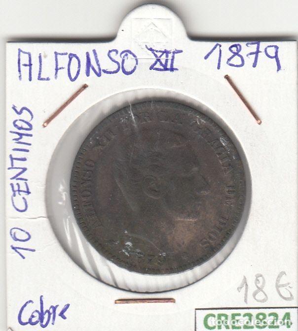 Coins of Spain: CRE2824 MONEDA ESPA&Ntilde;A 10 CENTIMOS 1879 COBRE