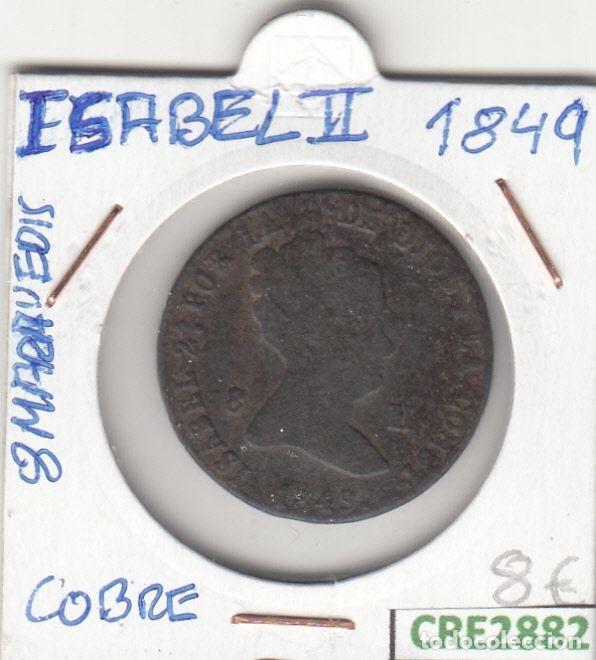 Coins of Spain: CRE2882 MONEDA ESPA&Ntilde;A ISABEL II 8 MARAVEDIES 1849 COBRE