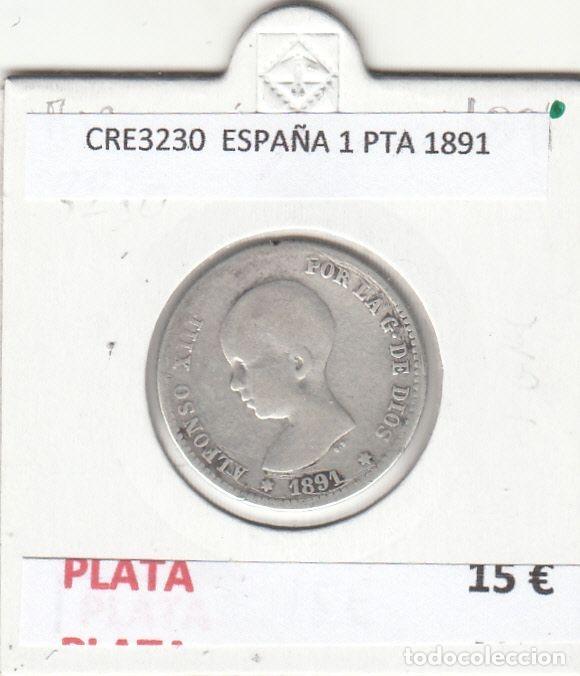Monnaies d'Espagne: CRE3230 MONEDA ESPA&Ntilde;A 1 PESETA 1891 PLATA