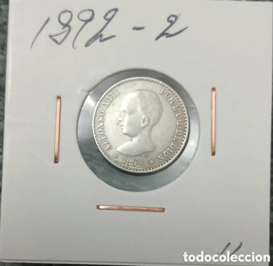 M&uuml;nzen von Spanien: 50 CTMS DE ALFONSO XIII DE 1892 EN S/C