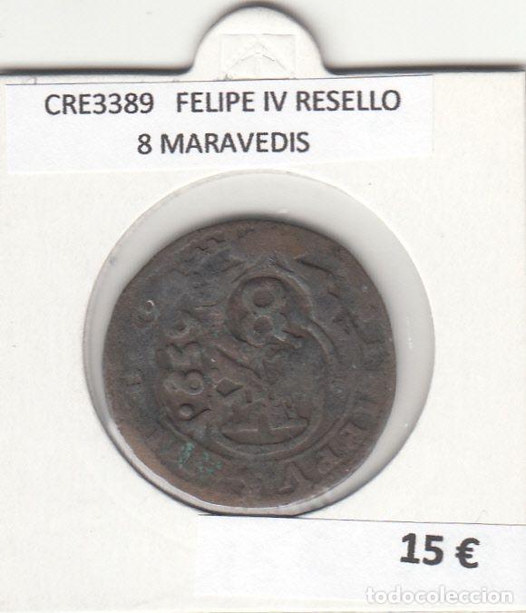Monete da Spagna: CRE3389 MONEDA ESPA&Ntilde;A FELIPE IV RESELLO 8 MARAVEDIS