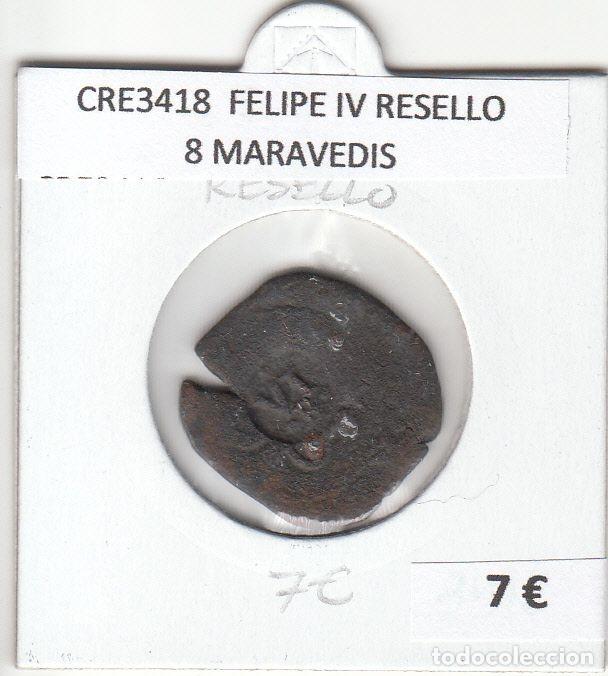 Monete da Spagna: CRE3418 MONEDA ESPA&Ntilde;A FELIPE IV RESELLO 8 MARAVEDIS
