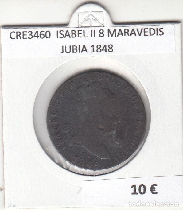 Coins of Spain: CRE3460 MONEDA ESPA&Ntilde;A ISABEL II 8 MARAVEDIS JUBIA 1848