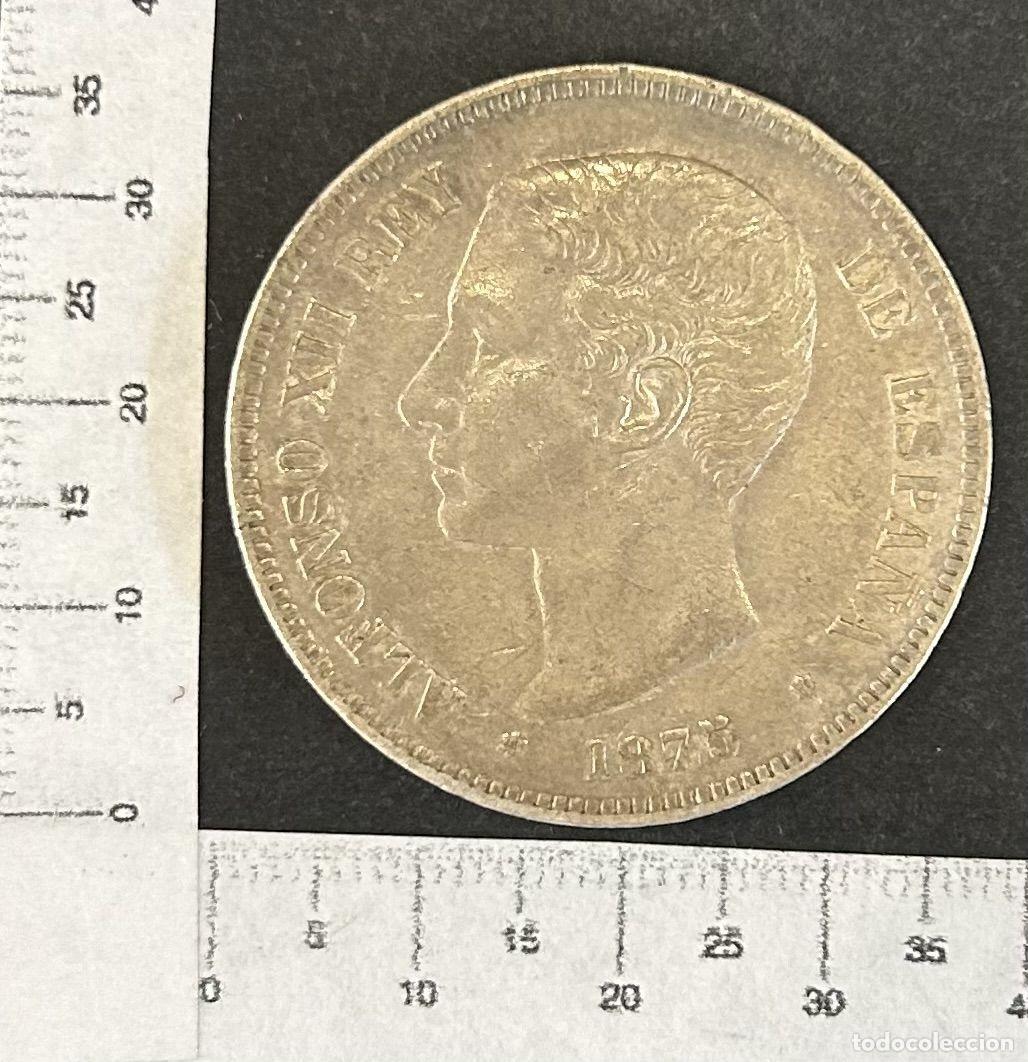 Monedas de Espa&ntilde;a: CRBAN339 MONEDA ESPA&Ntilde;A 5 PESETAS ALFONSO XII 1875 *18*75 DEM PLATA