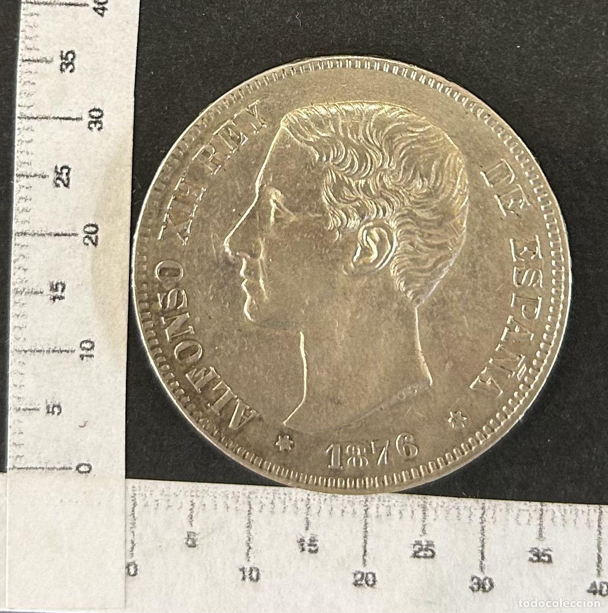 Monedas de Espa&ntilde;a: CRBAN341 MONEDA ESPA&Ntilde;A 5 PESETAS ALFONSO XII 1876 *18*76 DEM PLATA
