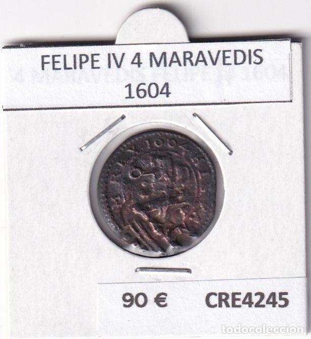 Monnaies d'Espagne: CRE4245 MONEDA ESPA&Ntilde;A FELIPE IV 4 MARAVEDIS 1604