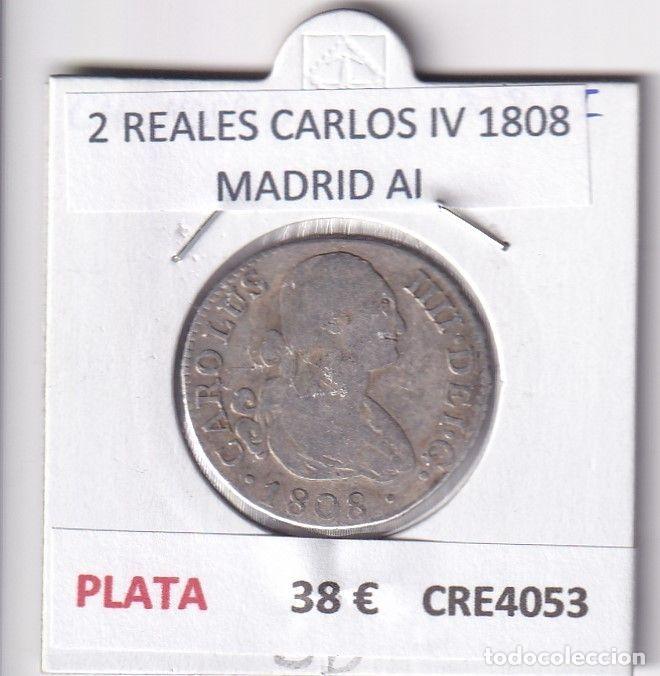 Monedas de Espa&ntilde;a: CRE4053 MONEDA ESPA&Ntilde;A 2 REALES CARLOS IV 1808 MADRID AI