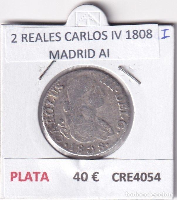 Monedas de Espa&ntilde;a: CRE4054 MONEDA ESPA&Ntilde;A 2 REALES CARLOS IV 1808 MADRID AI
