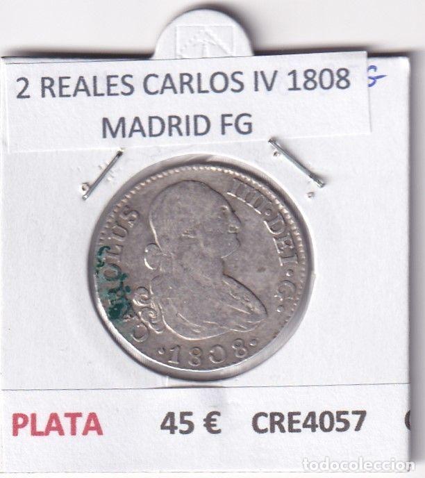 Monedas de Espa&ntilde;a: CRE4057 MONEDA ESPA&Ntilde;A 2 REALES CARLOS IV 1808 MADRID FG