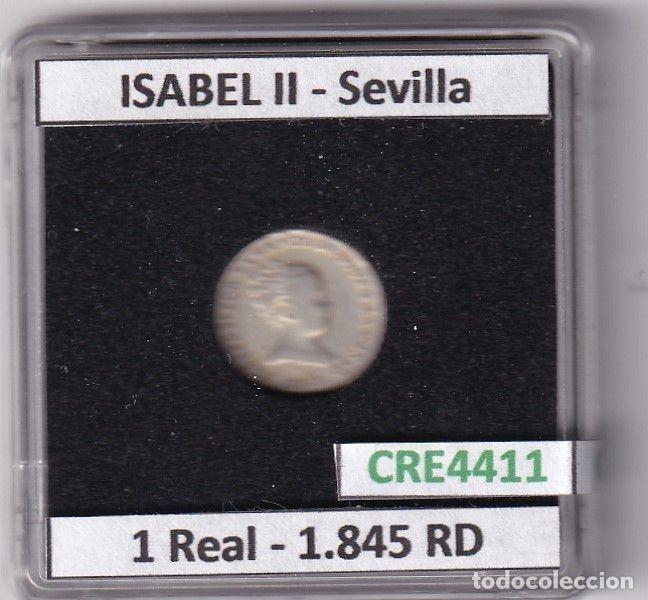 Monete da Spagna: CRE4411 MONEDA ESPA&Ntilde;A ISABEL II 1845 RD 1 REAL SEVILLA