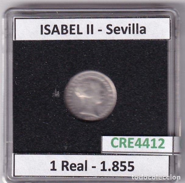 Monete da Spagna: CRE4412 MONEDA ESPA&Ntilde;A ISABEL II 1855 1 REAL SEVILLA