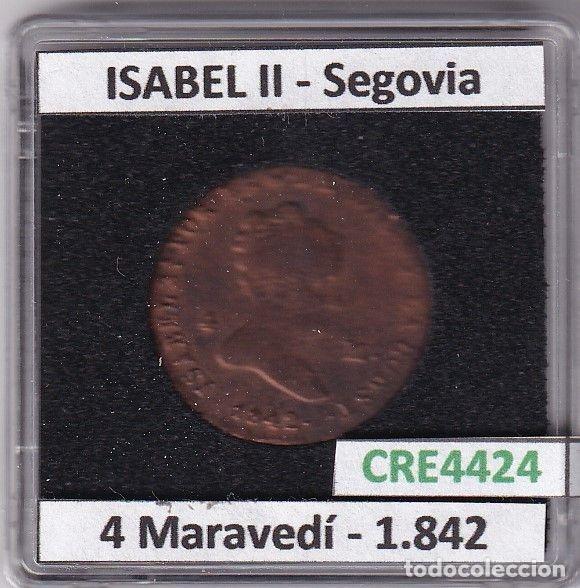 Monete da Spagna: CRE4424 MONEDA ESPA&Ntilde;A ISABEL II 1842 4 MARAVEDIS SEGOVIA