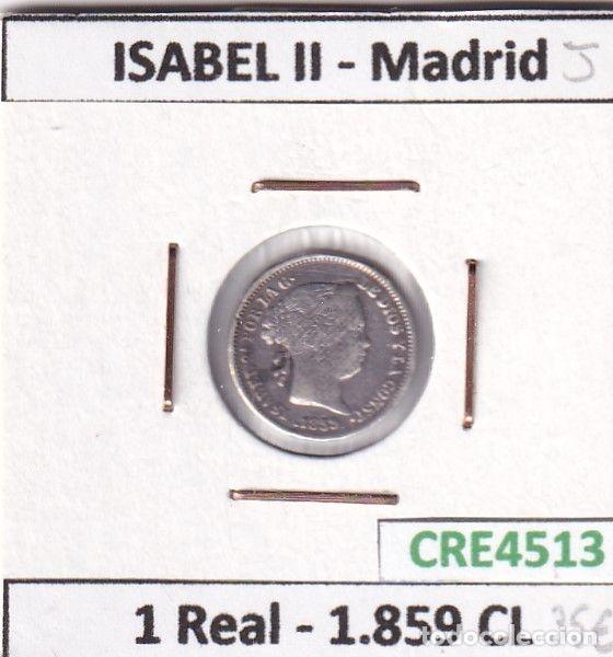 Coins of Spain: CRE4513 MONEDA ESPA&Ntilde;A ISABEL II 1 REAL 1859 CL MADRID