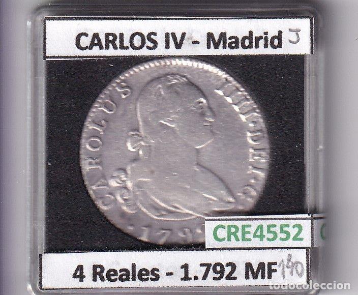 M&uuml;nzen von Spanien: CRE4552 MONEDA ESPA&Ntilde;A CARLOS IV 4 REALES 1792 MF MADRID