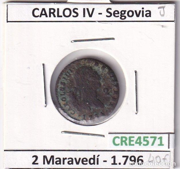 M&uuml;nzen von Spanien: CRE4571 MONEDA ESPA&Ntilde;A CARLOS IV 2 MARAVEDIS 1796 SEGOVIA