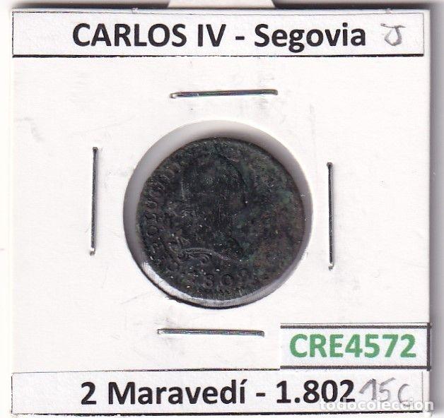 M&uuml;nzen von Spanien: CRE4572 MONEDA ESPA&Ntilde;A CARLOS IV 2 MARAVEDIS 1802 SEGOVIA