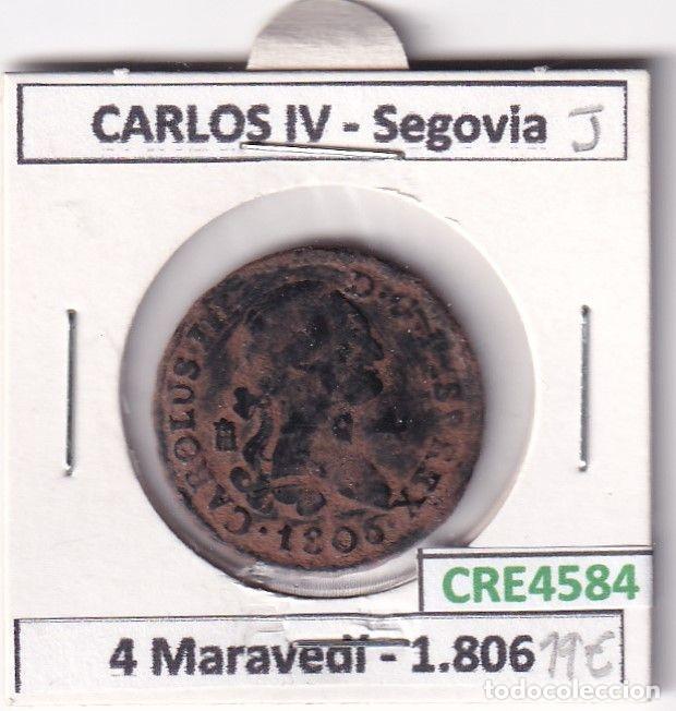 M&uuml;nzen von Spanien: CRE4584 MONEDA ESPA&Ntilde;A CARLOS IV 4 MARAVEDIS 1806 SEGOVIA