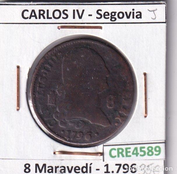 M&uuml;nzen von Spanien: CRE4589 MONEDA ESPA&Ntilde;A CARLOS IV 8 MARAVEDIS 1796 SEGOVIA