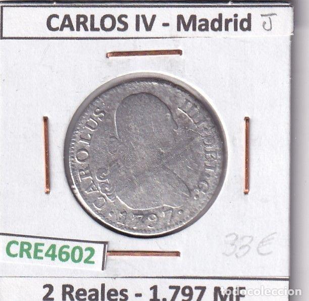 Coins of Spain: CRE4602 MONEDA ESPA&Ntilde;A CARLOS IV 2 REALES 1797 MADRID MF