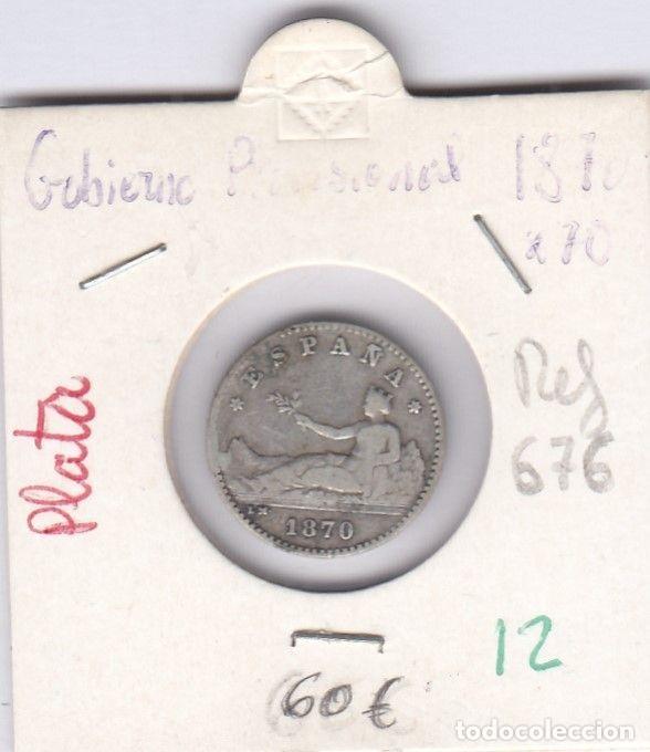 Monete da Spagna: CRE0012 MONEDA ESPA&Ntilde;A GOBIERNO PROVISIONAL 50 CENTIMOS 1870 *70 PLATA