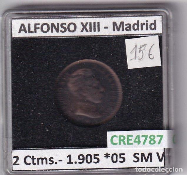 Monedas de Espa&ntilde;a: CRE4787 MONEDA ESPA&Ntilde;A ALFONSO XIII 2 CENTIMOS 1905 *05 SM V MADRID
