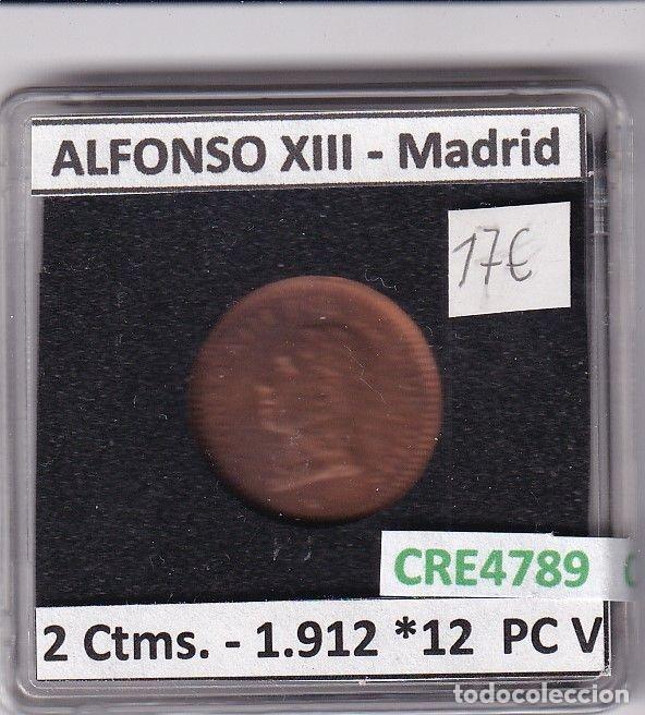 Monedas de Espa&ntilde;a: CRE4789 MONEDA ESPA&Ntilde;A ALFONSO XIII 2 CENTIMOS 1912 *12 PC V MADRID