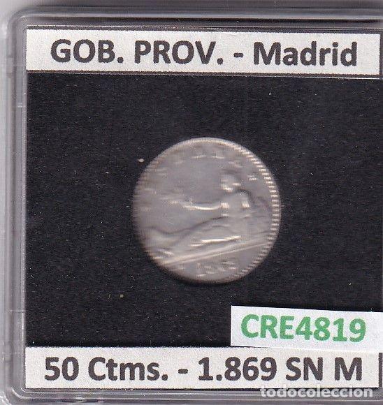Monedas de Espa&ntilde;a: CRE4819 MONEDA ESPA&Ntilde;A GOBIERNO PROVISIONAL 50 CENTIMOS 1869 SN M MADRID
