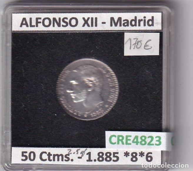 Monedas de Espa&ntilde;a: CRE4823 MONEDA ESPA&Ntilde;A ALFONSO XII 50 CENTIMOS 1885 *8*6 MADRID