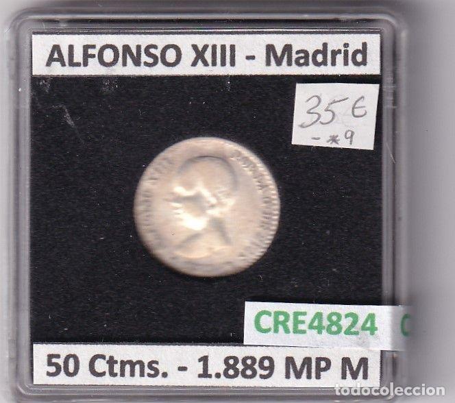 Monedas de Espa&ntilde;a: CRE4824 MONEDA ESPA&Ntilde;A ALFONSO XIII 50 CENTIMOS 1889 *-*9 MP M MADRID