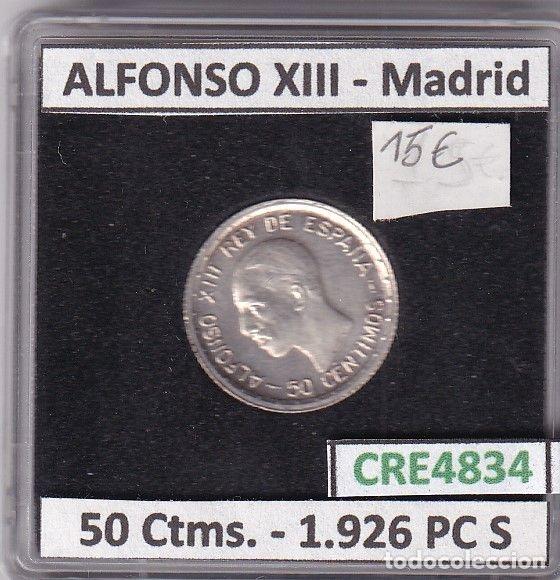 Monnaies d'Espagne: CRE4834 MONEDA ESPA&Ntilde;A ALFONSO XIII 50 CTIMS 1926 PC S MADRID