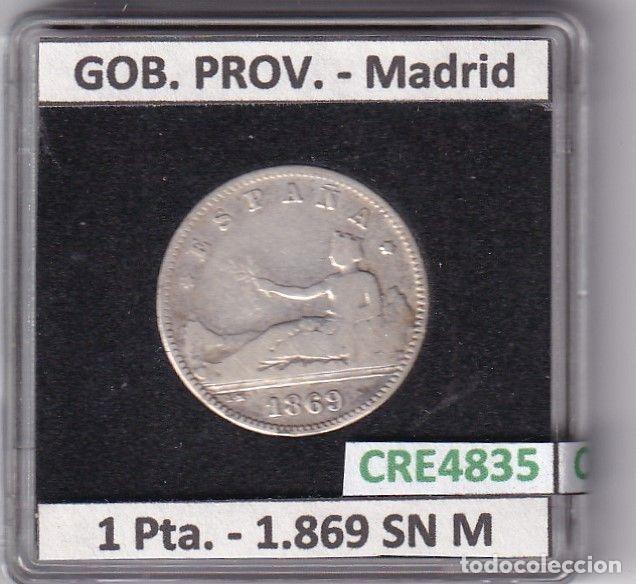 Monnaies d'Espagne: CRE4835 MONEDA ESPA&Ntilde;A GOBIERNO PROVISIONAL 1 PESETA 1869 SN M MADRID