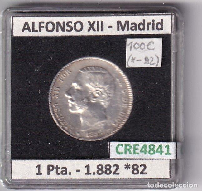 Monnaies d'Espagne: CRE4841 MONEDA ESPA&Ntilde;A ALFONSO XII 1 PESETA 1882 *--*82 MADRID