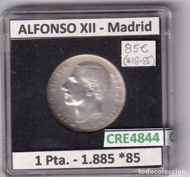 M&uuml;nzen von Spanien: CRE4844 MONEDA ESPA&Ntilde;A ALFONSO XII 1 PESETA 1885 *18*85 MADRID