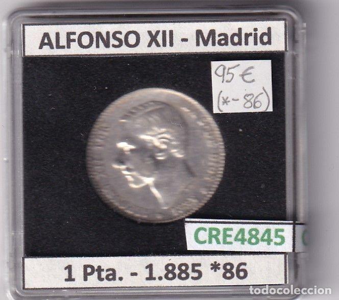 M&uuml;nzen von Spanien: CRE4845 MONEDA ESPA&Ntilde;A ALFONSO XII 1 PESETA 1885 *--*86 MADRID