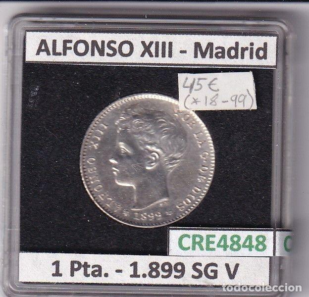 M&uuml;nzen von Spanien: CRE4848 MONEDA ESPA&Ntilde;A ALFONSO XIII 1 PESETA 1899 *18*99 SG V MADRID