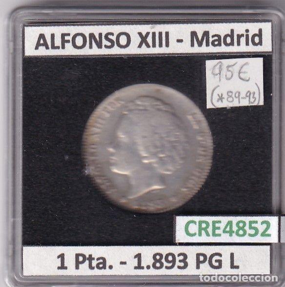 Monnaies d'Espagne: CRE4852 MONEDA ESPA&Ntilde;A ALFONSO XIII 1 PESETA 1893 *89*93 PG L MADRID
