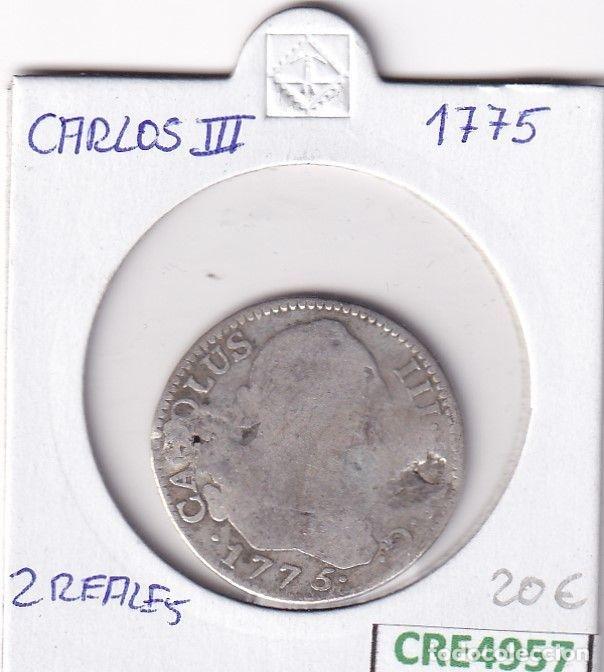 Coins of Spain: CRE4957 MONEDA ESPA&Ntilde;A CARLOS III 2 REALES 1775 PLATA