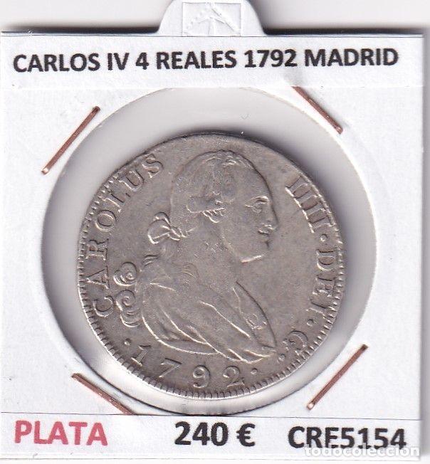 Moedas de Espanha: CRE5154 MONEDA ESPA&Ntilde;A CARLOS IV 4 REALES 1792 MADRID PLATA