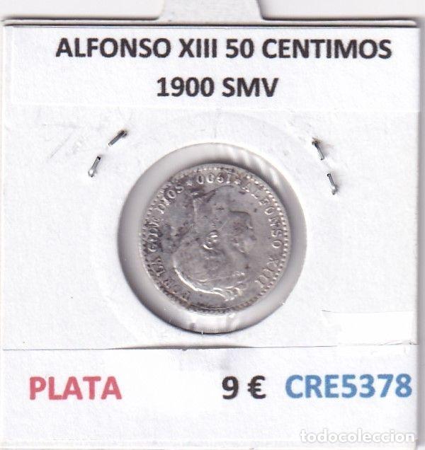 Monete da Spagna: CRE5378 MONEDA ESPA&Ntilde;A ALFONSO XIII 50 CENTIMOS 1900 SMV PLATA