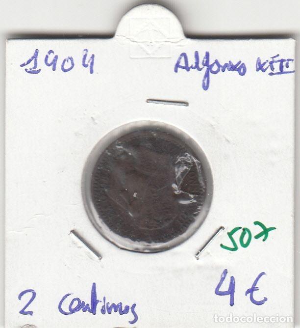 Moedas de Espanha: CRE0507 MONEDA ESPA&Ntilde;A ALFONSO XIII 2 CENTIMOS 1904 BC