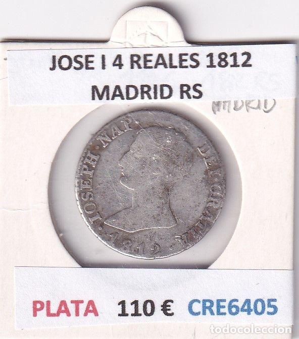 Coins of Spain: CRE6405 MONEDA ESPA&Ntilde;A JOSE I 4 REALES 1812 MADRID RS PLATA
