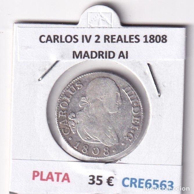 Monedas de Espa&ntilde;a: CRE6563 MONEDA ESPA&Ntilde;A CARLOS IV 2 REALES 1808 MADRID AI PLATA
