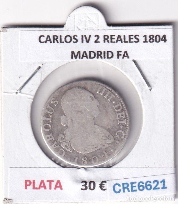 Moedas de Espanha: CRE6621 MONEDA ESPA&Ntilde;A CARLOS IV 2 REALES 1804 MADRID FA PLATA