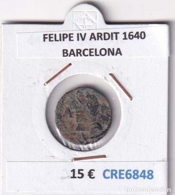 Monedas de Espa&ntilde;a: CRE6848 MONEDA ESPA&Ntilde;A FELIPE IV ARDIT 1640 BARCELONA