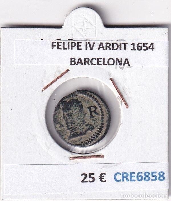 Monedas de Espa&ntilde;a: CRE6858 MONEDA ESPA&Ntilde;A FELIPE IV ARDIT 1654 BARCELONA