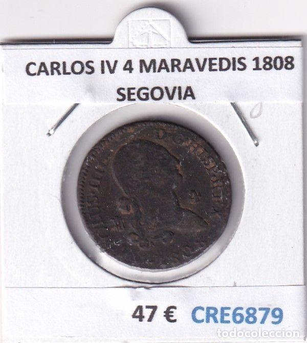 M&uuml;nzen von Spanien: CRE6879 MONEDA ESPA&Ntilde;A CARLOS IV 4 MARAVEDIS 1808 SEGOVIA