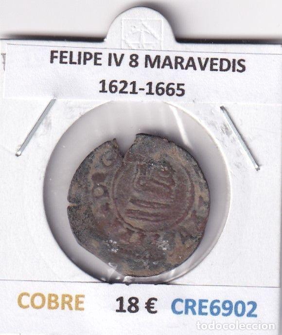 Coins of Spain: CRE6902 MONEDA ESPA&Ntilde;A FELIPE IV 8 MARAVEDIS 1621-1665