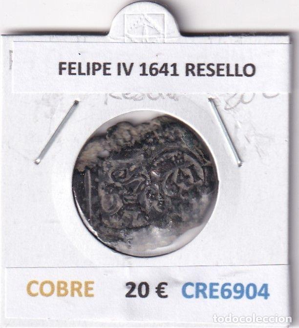 Coins of Spain: CRE6904 MONEDA ESPA&Ntilde;A FELIPE IV 1641 RESELLO